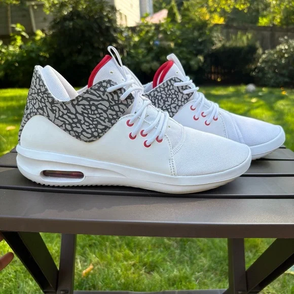 Nike Air Jordan First Class Cement Grey White Fire Red Trim Men’s 8 AJ7312 116 - Picture 1 of 13